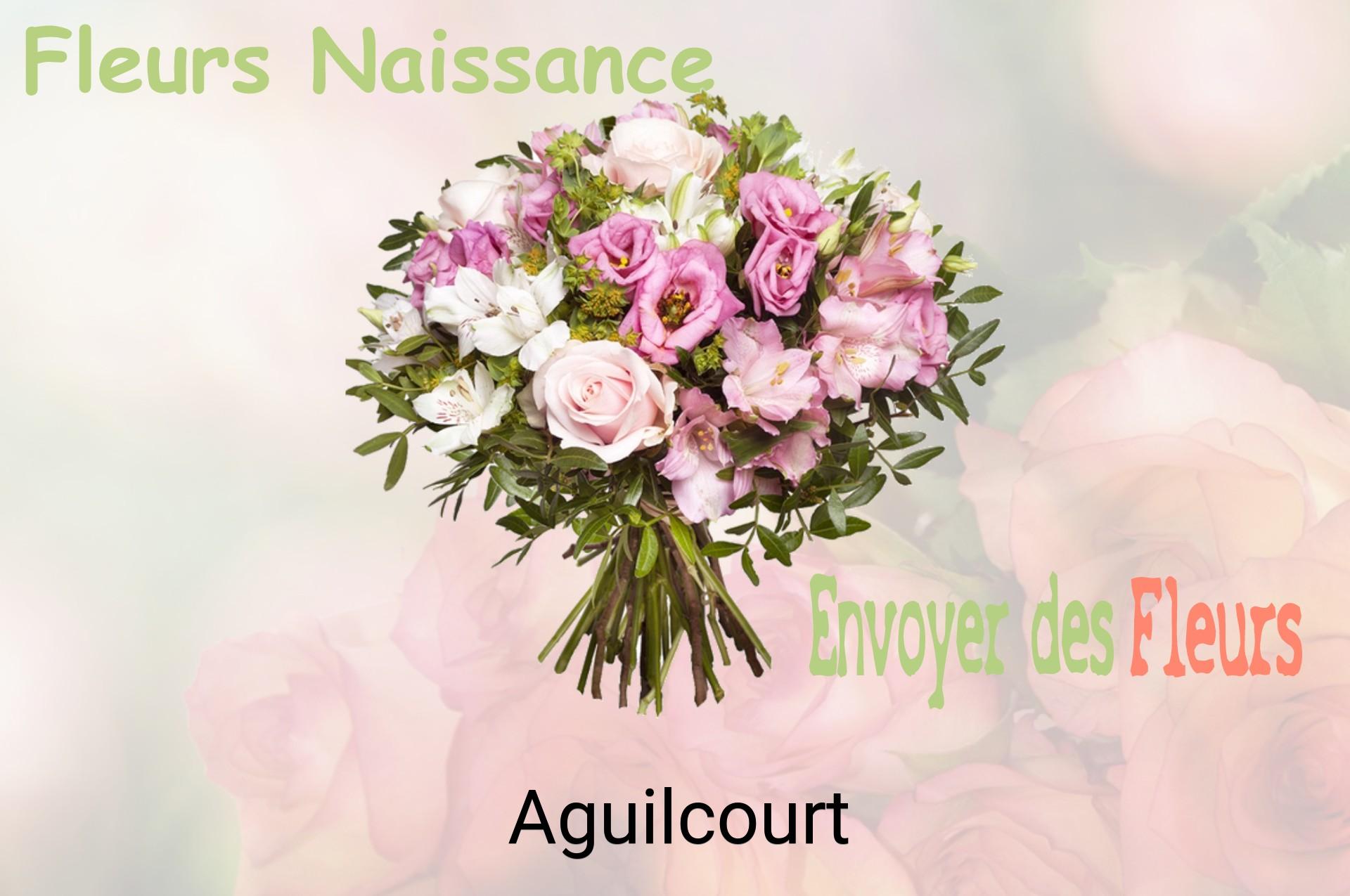 Bouquet de fleurs de naissance livré à Aguilcourt